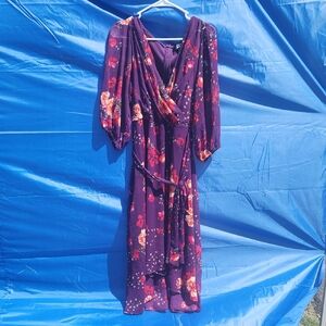 DKNY Purple Floral Dress